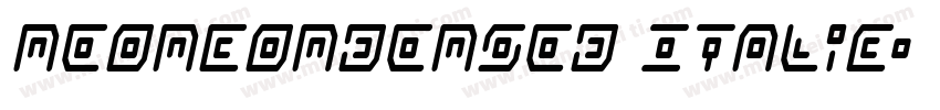 NeonCondensed Italic字体转换
